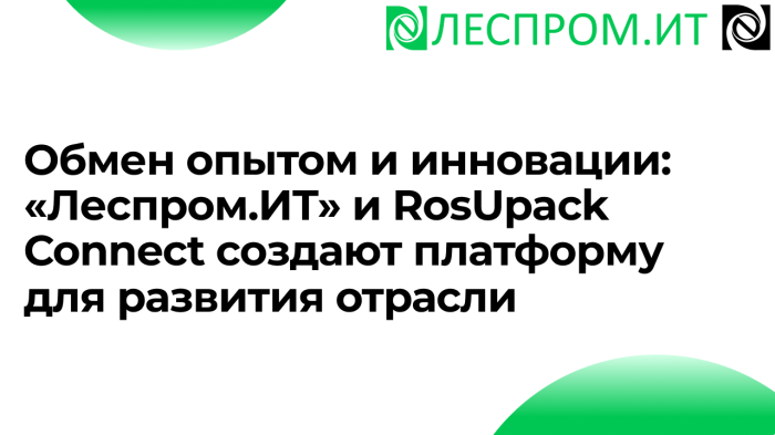 Обмен опытом и инновации: «Леспром.ИТ» и RosUpack Connect создают платформу для развития отрасли компании Неосистемы Северо-Запад