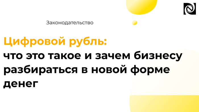 Цифровой рубль: что это такое и зачем бизнесу разбираться в новой форме денег компании Неосистемы Северо-Запад