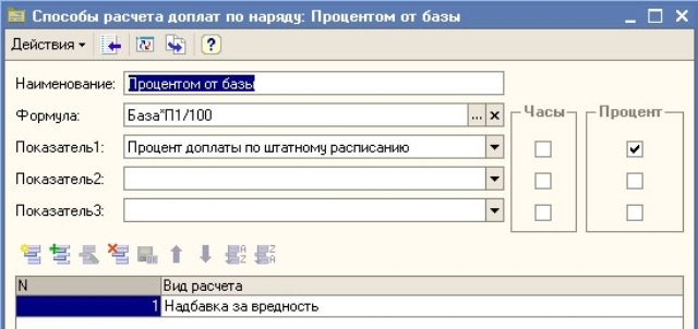 Расчет заработной платы 1С
